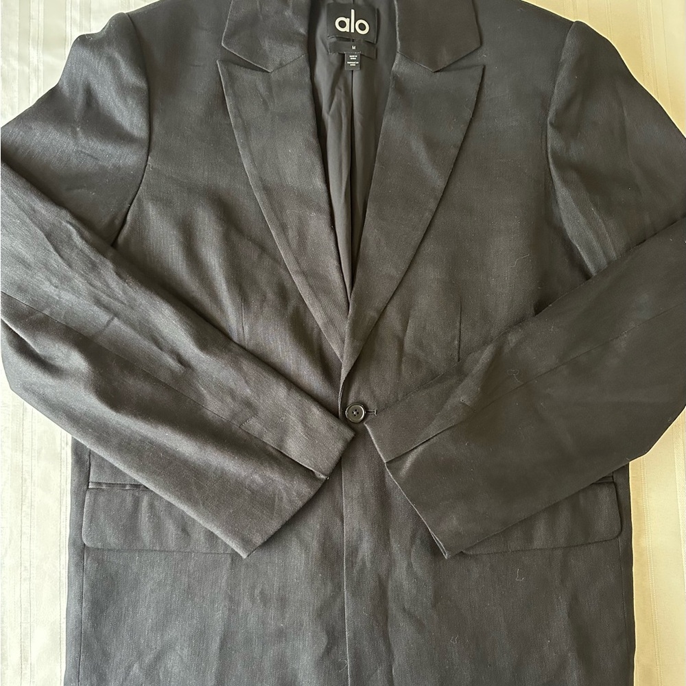 ALO Yoga Black Single-Button Blazer